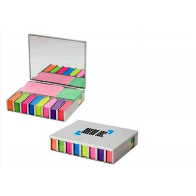 Promotional Sticky Note & Flag Desk Set w/ Mirror