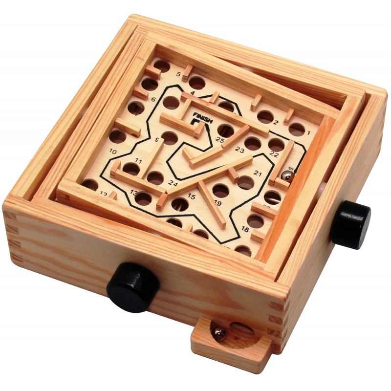 Promotional Wooden Double Maze Puzzle Game