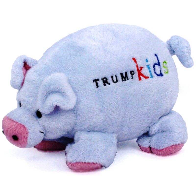 Promotional 8" Blue Trump Kids Pig