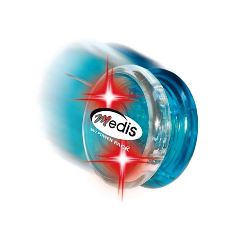 Promotional Blue Twirlglo Yo-yo W/ Red LED