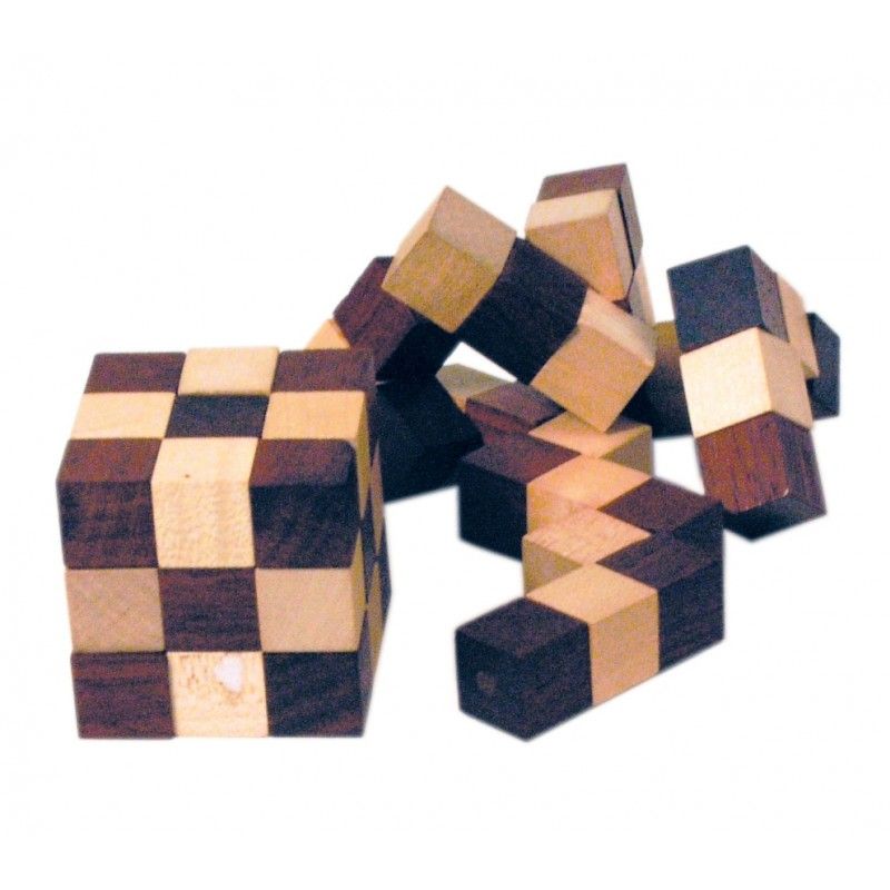 Promotional Elastic Cube Puzzle In Wood