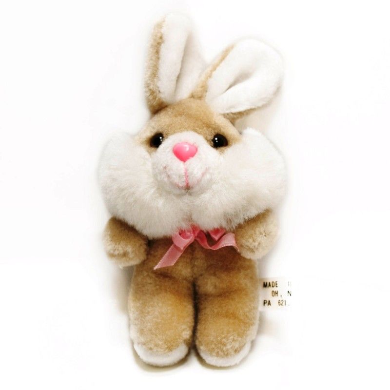 Promotional 5'' Beige And White Bunny