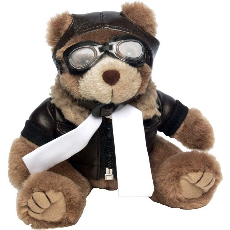 Promotional 8" Brown Aviator Bear