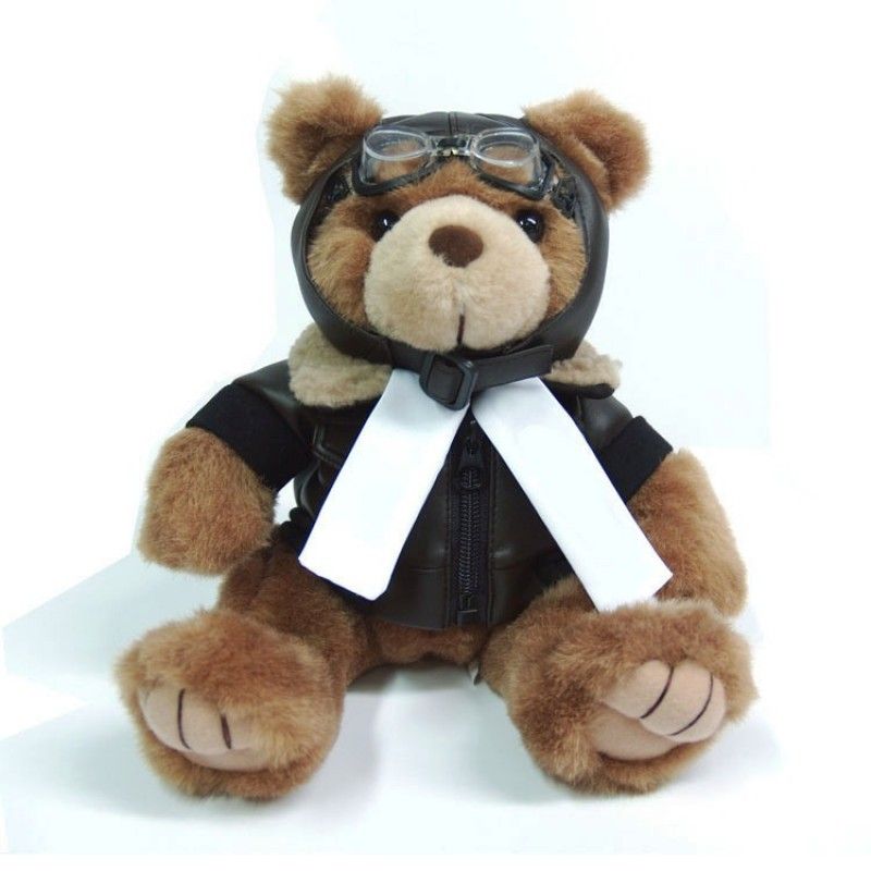 Promotional 12" Brown Aviator Bear