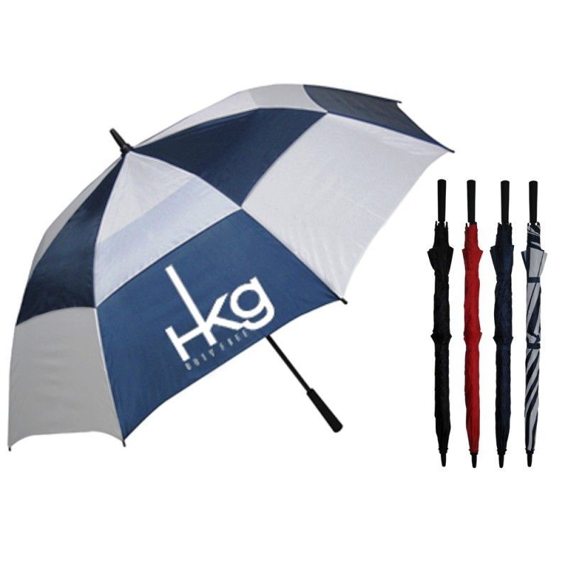 Promotional Oversized Golf Umbrella W/ Rubberized Handle (64" Arc)